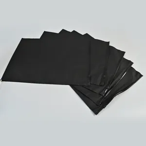 Tas Ziplock Plastik untuk Kemasan Pakaian Ukuran Hitam Kunci Ritsleting Kustom Tas Ritsleting Buram Tas Kunci Ritsleting untuk Baju Baju