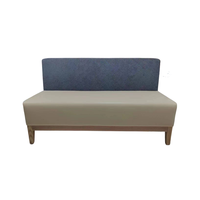 Banquette longue moderne en cuir rétro à dossier haut, personnalisable, pour restaurant, hôtel, café