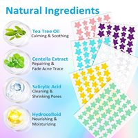Patchs de boutons pour le visage, patchs d'acné hydrocolloïdes en forme d'étoile, patchs hydrocolloïdes pour couvrir l'autocollant de tache de Zits