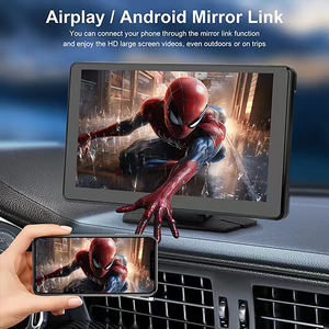 Monitor mobil portabel IPS 9 inci baru, Carplay nirkabel <span class=keywords><strong>Android</strong></span> Auto Mirror Link HD Display Universal Multimedia mobil - Product Image 3