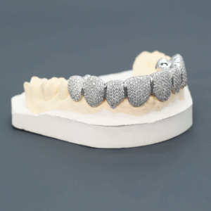 Grillz de Lujo de Plata de Ley 925 con Diamantes de Moissanita para Hombres y Mujeres, Joyería Única de Hip Hop con Dientes Personalizados Iced Out - Product Image 6