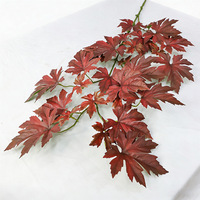 Batang Maple Jepang Cetak 3D 85cm Daun Merah Kuning Musim Gugur Dapat Dicuci Tahan UV Dekorasi Dalam Ruangan