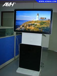 Poster digitale LCD da pavimento Business tutto Display per interni in uno con Touch Monitor schermo girevole Digital Signage nero - Product Image 2