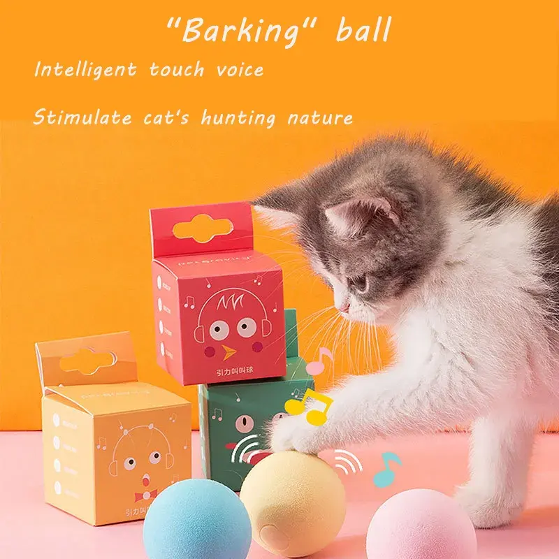 Safe Small Cat Toy Irregular Movement Universal Little Devil Tail Funny Cat Ball