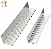 Protection d'angle murale en acier galvanisé embossé en forme de L, plusieurs tailles disponibles pour la protection des coins de cloisons sèches