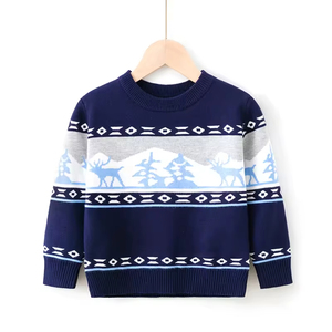 Pulls pour enfants en coton 100% pour Noël, garçons et filles, logo sur le devant avec motif de dinosaure pour l'hiver, l'automne et le printemps - Product Image 4