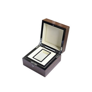 Boîte à montre en bois personnalisable, emballage rectangulaire écologique haut de gamme, fabrication directe d'usine, boîte de rangement à clapet - Product Image 5