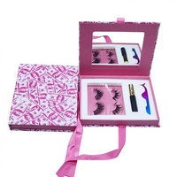 Kit de manucure et de pose de cils OEM ODM avec boîte cadeau en papier personnalisée, doublure en éponge, gaufrage et pelliculage mat pour l'emballage - Vente en gros