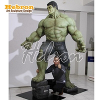 Figurines d'action réalistes grandeur nature, sculpture en fibre de verre de Hulk musclé, statue de Hulk de film de super-héros, figurines d'action