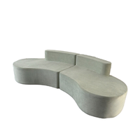 Ensemble de canapés sectionnels modernes en PU convertible en forme de C, compressé pour salon, application OEM, modèle JZJJ00096