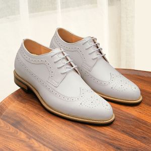 Men's Premium Top-Grain Cowhide Leather Business Shoes Summer Commuter with PU <b>Insole</b> Genuine Leather - Product Image 4