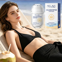 Crème solaire SPF 50 ODM OEM au collagène et peptides, protection solaire, hydratation intense, légère, non grasse, protection UV à large spectre, 30 ml