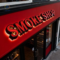 Letrero Luminoso para Exteriores con Retroiluminación y Luz Frontal, Letrero Publicitario LED, Letrero LED con Letras de Canal Metálico 3D para Barbería