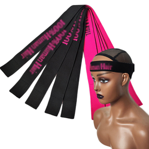 En çok satan jakarlı logo tasarım adı saç peruk bantları için yumuşak ayarlanabilir çember ve döngü elastik kemer bandı - Product Image 6