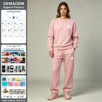Ensemble de survêtement décontracté et sportif pour femme en molleton 100 % coton, col rond, haute qualité, collection 2026