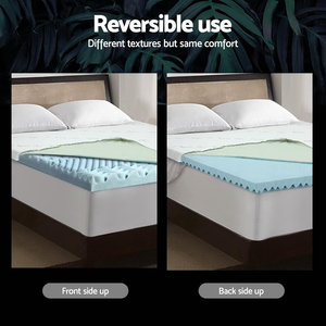 11 Khu Đôi Bộ Nhớ Bọt Nệm Topper 8Cm Dày Có Thể Tháo Rời Có Thể Giặt Màu Xanh Bìa Có Thể Gập Lại Giường Bảo Vệ Tre Mát Ngủ - Product Image 4