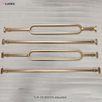 Balustrade moderne minimaliste de luxe en laiton, fixation au sol, finition laiton antique, hauteur personnalisable pour villa, hôtel, escalier