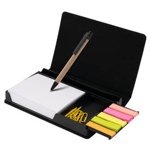 Bloc-notes adhésif vierge pour sublimation dans un étui en cuir PU - Product Image 2