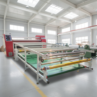 Presse à sublimation rotative pneumatique J 1,7 m, machine de transfert thermique textile à rouleaux, chauffage continu pour tissus en rouleau