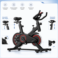 Vélo de spinning commercial silencieux à transmission par courroie pour salle de sport, club et domicile
