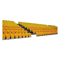 Siège télescopique motorisé électrique, chaise pliante en HDPE, système de gradins rétractables, cadre en acier robuste, stade intérieur