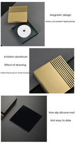 <span class=keywords><strong>Diffuseur</strong></span> de parfum pour voiture en bois massif moderne, texture dorée élégante, évaporation naturelle, parfum longue durée, cadeau haut de gamme pour les amateurs de parfums - Product Image 2