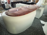 Bureau de direction en cuir de luxe, mobilier de bureau design
