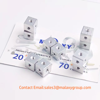 MALAXY 6 côtés M3M5M6M8M10 trous de vis bloc alliage d'aluminium connexion de verrouillage écrou carré support fixation filetage plaque bloc Cube