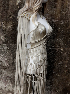 Abito 2024 da donna fatto a mano dea greca romana abito di un pezzo con nappine Sexy Design bohémien Vocation Beach Party abiti da donna - Product Image 3