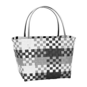 Bolso tote de mano tejido a mano estilo bohemio, de PP, con diseño a cuadros de colores, para playa, vacaciones, para mujer - Product Image 6