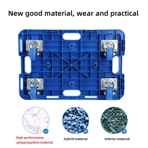 <span class=keywords><strong>Silent</strong></span> Rolling Wheel Folding Crate <span class=keywords><strong>Trolley</strong></span> Kunststoff Handwagen mit Dolly für bequemes Bewegen - Product Image 4