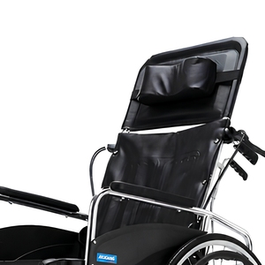Silla <span class=keywords><strong>de</strong></span> Ruedas Manual Reclinable con Respaldo Alto, Reposapiés Elevables y Reposacabezas Acolchado, Silla Plegable para Movilidad, <span class=keywords><strong>Cuidado</strong></span> <span class=keywords><strong>de</strong></span> <span class=keywords><strong>Personas</strong></span> <span class=keywords><strong>Mayores</strong></span> - Product Image 3