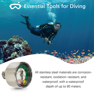 <span class=keywords><strong>Manomètre</strong></span> de <span class=keywords><strong>plongée</strong></span> sous-marine miniature de 28 mm de diamètre, jauge de pression d'air 350 bar et 5000 psi - Product Image 5