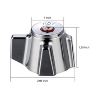 Kit de poignée de robinet BOXIN BX S017, lot de 2, remplacement commercial, tige de 0,43 po, pour robinet extérieur