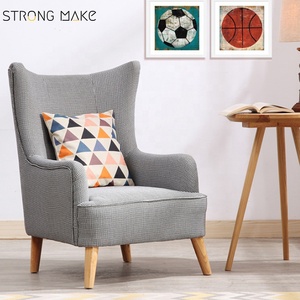Stile nordico casa moderna poltrona divano in <span class=keywords><strong>tessuto</strong></span> mobili soggiorno divano singolo - Product Image 3