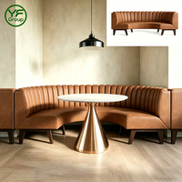 Meubles de restaurant de luxe commerciaux, table et chaises en cuir, banquette pour café, boutique, restaurant