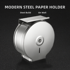 Dispensador de Papel Grande em Aço Inoxidável com Design Moderno, Montado na Parede, Suporte para Toalhas de Mão e Papel Higiênico para Hotéis e Banheiros Públicos - Product Image 2