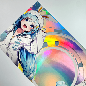 Tùy Chỉnh Phim Hoạt Hình Holo Lá Nghệ Thuật In Kỹ Thuật Số Đôi Bên In Ấn Holographic Giấy Áp phích Nghệ Sĩ Truyện Tranh Triển lãm Vé Thẻ Áp Phích - Product Image 5