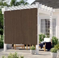Voile d'ombrage triangulaire ou rectangulaire en HDPE brun, résistante aux UV, pour piscine, patio, jardin, ombrage extérieur
