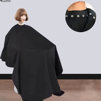 Wanmei Cape de coiffure et de coloration en silicone avec boucle magnétique et col de protection, avec tablier intégré, confortable pour barbier