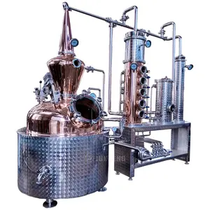 Disesuaikan tangki tembaga kolom dipoles bawang baru komersial tembaga distilasi untuk alkohol