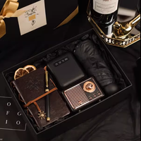 Ensemble cadeau d'affaires en cuir fait main A5 avec stylo et parapluie pour écrivain, artiste, créateur
