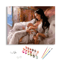 Kits de peinture à l'huile de portraits à succès, à peindre par numéros, pour décoration murale ou cadeaux