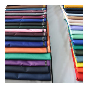 Tissu de <span class=keywords><strong>costume</strong></span> TR en coton de haute qualité <span class=keywords><strong>Style</strong></span> sergé teint uni avec lisière anglaise personnalisée antistatique pour vêtements pour hommes - Product Image 1