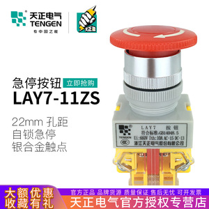 Botón de Parada de Emergencia Tengen de 22 mm con Bloqueo Automático, Cabeza de Hongo, Protección IP40 - Product Image 5