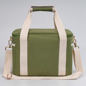 Bolsa Térmica Porta Alimentos, Ecológica, Impermeable, de Lona Verde, para Almacenamiento de Frutas, Portátil - Product Image 5