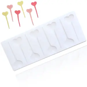 814 STOCK silicone 8 trous coeur aiguille forme chocolat fondant moule gâteau décoration avant résine silicone moule bpa main libre