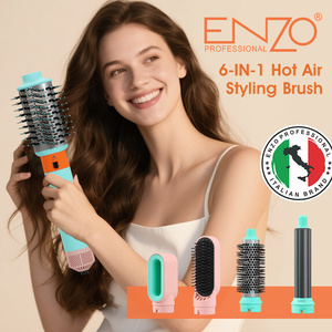 <span class=keywords><strong>ENZO</strong></span> EN-4140 6 en 1 Électrique Coiffant Multi-fonctions Salon Lisseur Boucleur Peigne Ionique Sèche-Cheveux Brosses Soufflante une Étape - Product Image 2