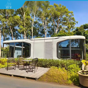 Cabine mobile extérieure moderne de luxe, hôtel modulaire en acier, type vaisseau spatial - Product Image 1