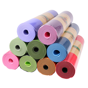 Tapete de Yoga Antideslizante de TPE, 183*61*0.6cm, Disponible en España, Incluye Manual y Bolsa de Almacenamiento de Malla para Entrenamiento de Pilates - Product Image 1